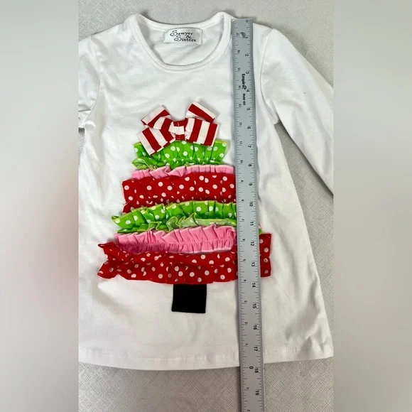 Little Girls Size Large Holiday  Pink Ruffle 2 piece Sawyer &Sister Boutique‎ - Picture 4 of 10